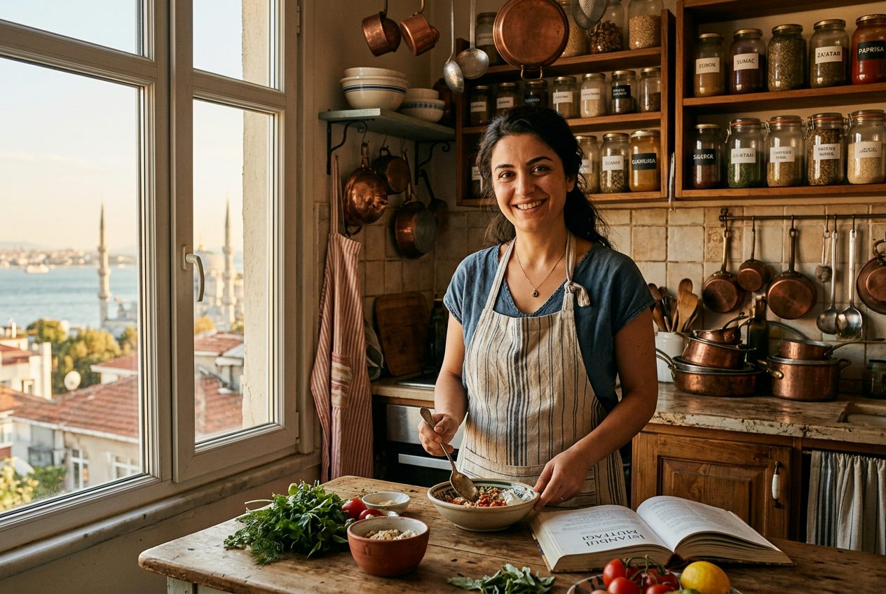 romeo-denys-hunt in his Istanbul kitchen